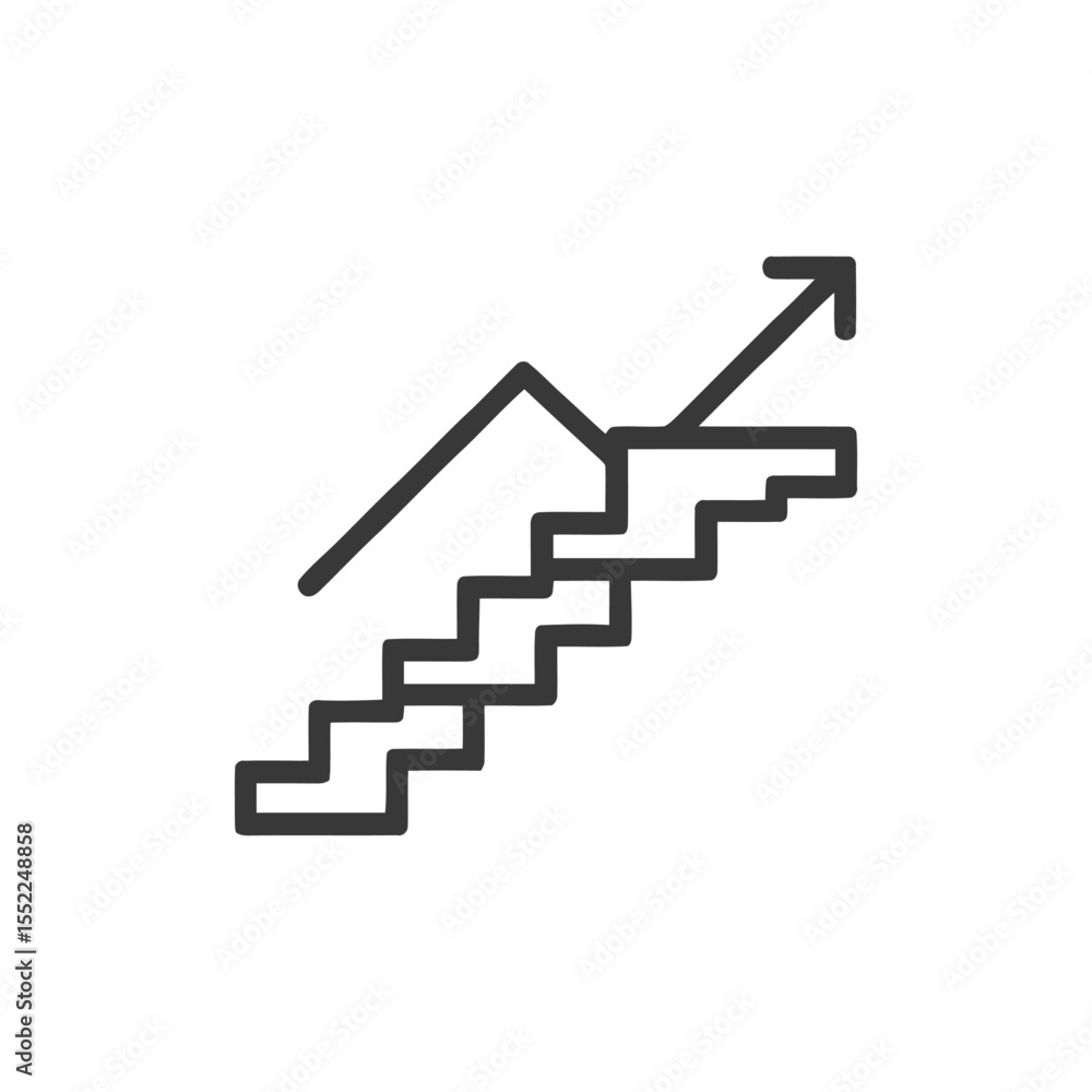 Ascending Steps: Minimalist Line Art Symbolizing Growth and Progress Ascending Steps: Minimalist Line Art Symbolizing Growth and Progress