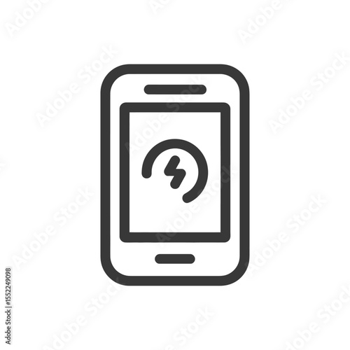 Smartphone Charging Icon: Modern Dark Gray Design on White Background Free Download Smartphone Charging Icon: Modern Dark Gray Design on White Background - GFXLoad