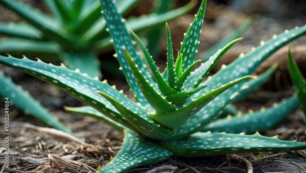 Obraz premium Aloe vera is a popular medicinal plant for health and beauty.