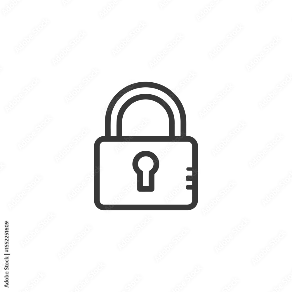 Minimalist Padlock Icon: Security, Protection, and Privacy Symbol Minimalist Padlock Icon: Security, Protection, and Privacy Symbol
