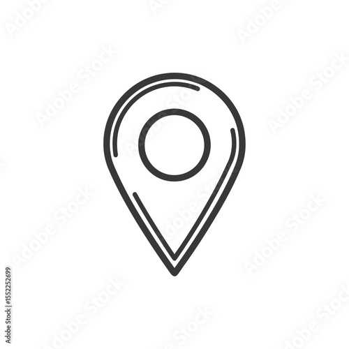 Minimalist Location Pin Icon with Double Outline on White Background Free Download Minimalist Location Pin Icon with Double Outline on White Background - GFXLoad