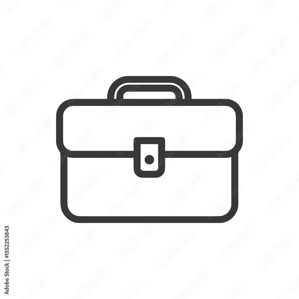 Minimalist Briefcase Icon: Clean Lines, Professional Symbolism, Modern Design Minimalist Briefcase Icon: Clean Lines, Professional Symbolism, Modern Design