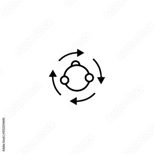 Metabolism, symbiosis icon flat vector design.
