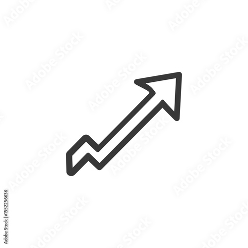 Ascending Arrow with Initial Dips: A Visual Representation of Growth