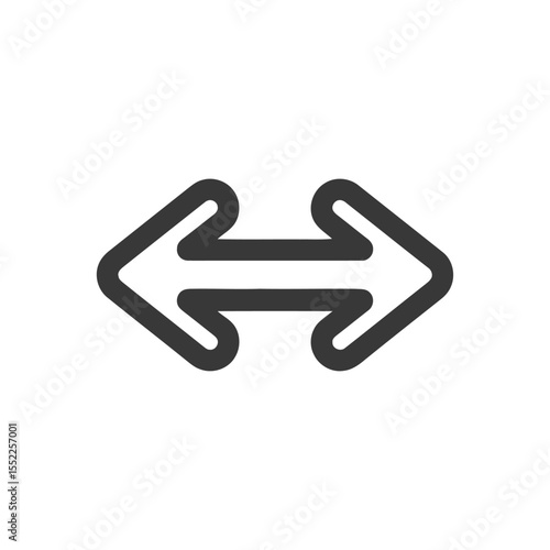 Symmetrical Double-Headed Arrow Icon: Exchange, Reversal, and Directional Symbolism