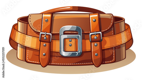 Cognac-hued leather gleams under soft light, finished with brushed nickel buckles. Set on a white background, it exudes warm professionalism and old-world charm in modern form.

