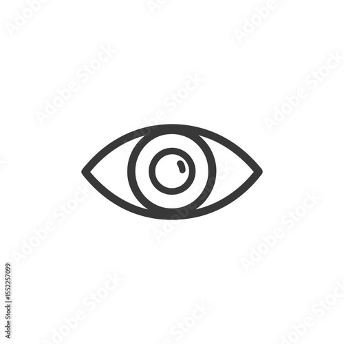 Minimalist Eye Icon: Vision, Perception, and Clarity Symbol