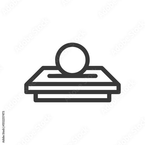 Donation Box Icon: Minimalist Design for Charity and Giving