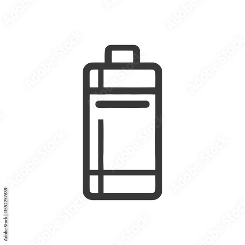 Minimalist Battery Icon: Clean Lines, Modern Design, Energy Symbol