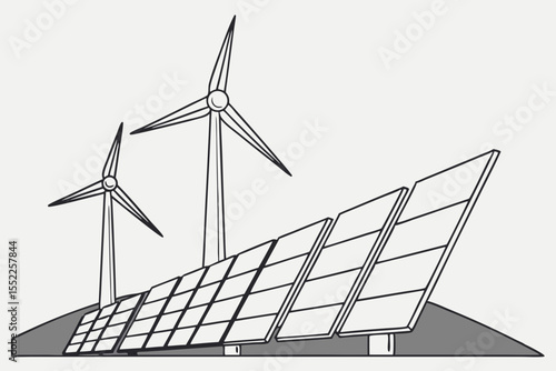 Hybrid energy systems combining wind energy and solar
