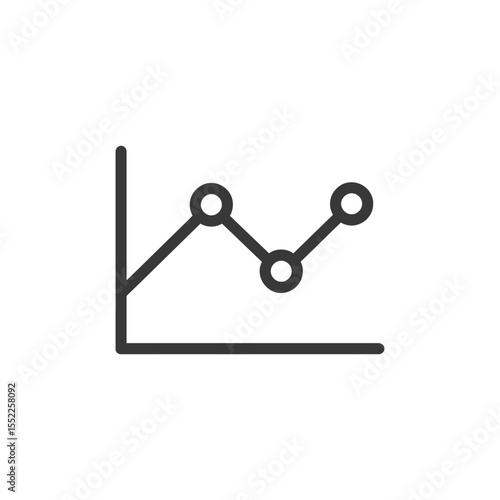 Simple Line Graph with Circular Data Points on White Background
