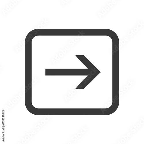 Free Download Bold Right Arrow Icon in Rounded Square, Navigation Symbol - GFXLoad