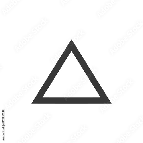 Bold Triangle Outline: Minimalist Geometric Design on White Background