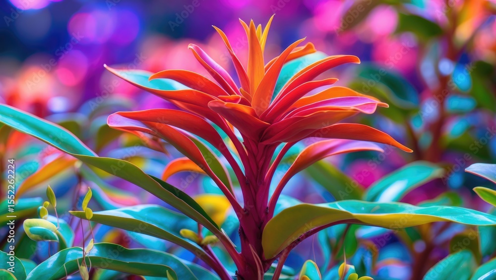 Fototapeta premium Aglaonema plant or called plant with colorful foliage. Nature photo object.