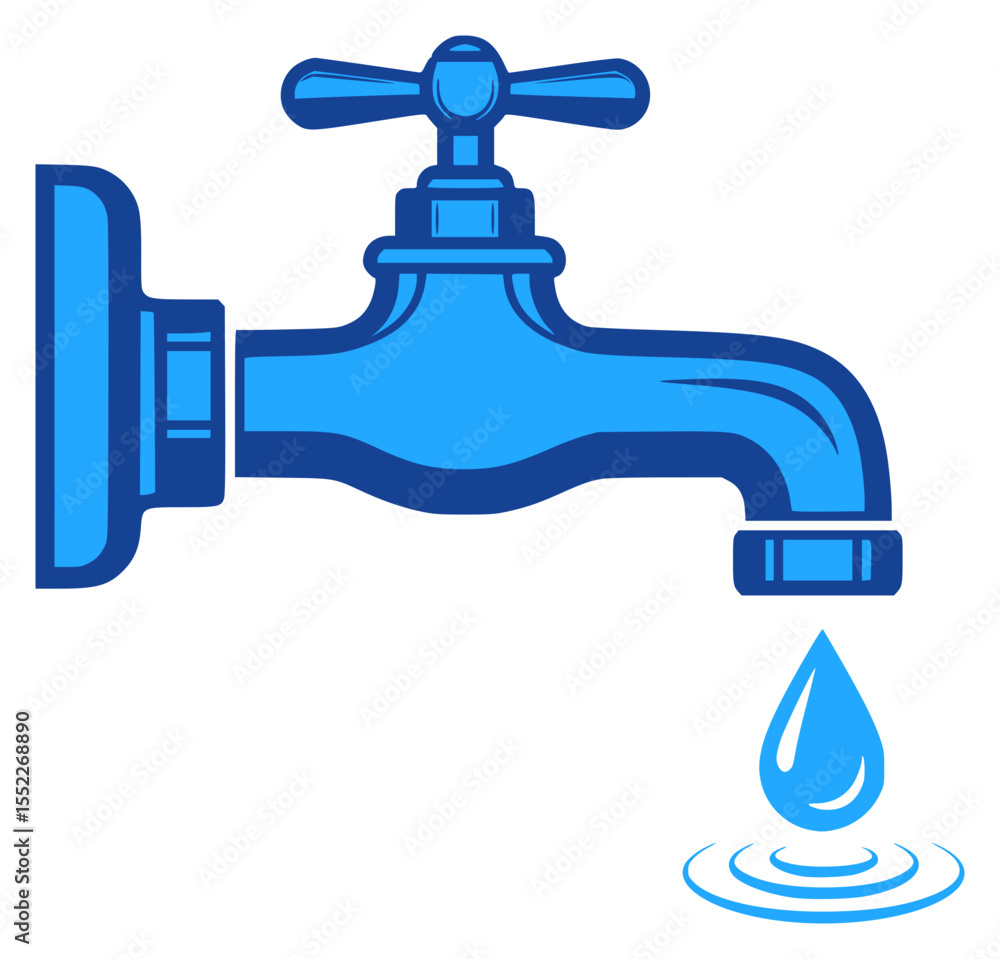 Fototapeta premium Water Faucet with Dripping Water