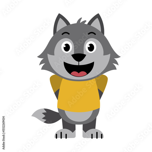 lobo desenho infantil minimalista