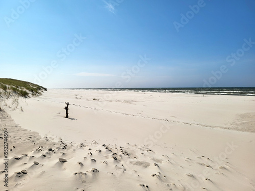 walking on the beach białogóra baltic