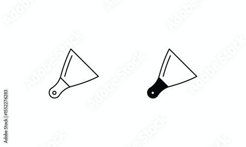 Scraper icons set Line and Glyph black vector icon stock illustration