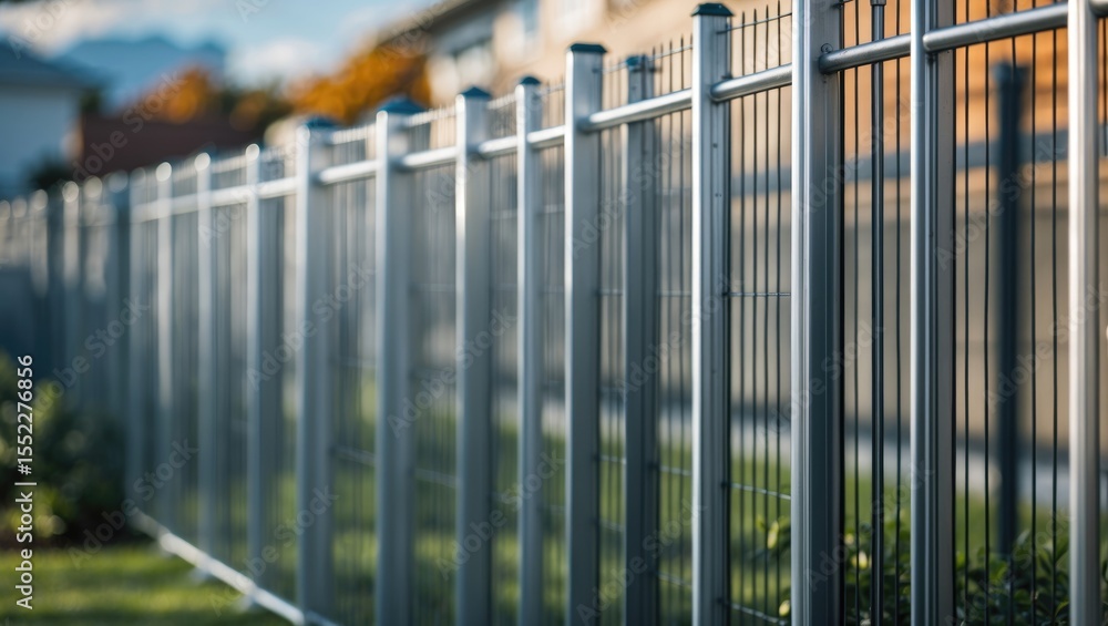 Fototapeta premium Aluminum fence for protection