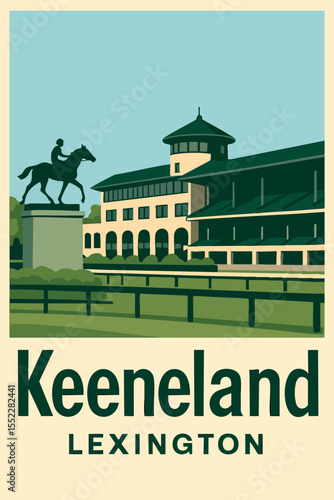 Wallpaper Mural Lexington's Keeneland Horses and Track Views.eps Torontodigital.ca