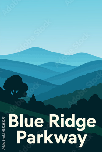 Wallpaper Mural Rolling Blue Ridge in Great Smoky Mountains National Park.eps Torontodigital.ca