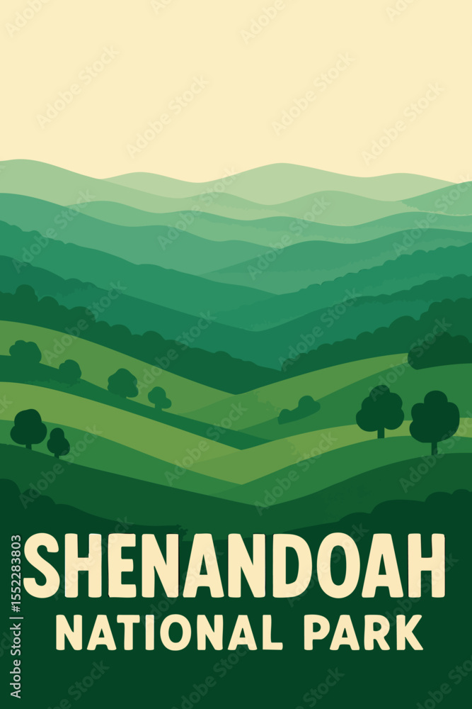 custom made wallpaper toronto digitalScenic Rolling Hills of Shenandoah National Park.eps