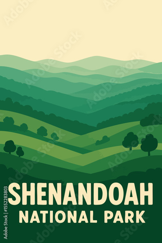 Scenic Rolling Hills of Shenandoah National Park.eps