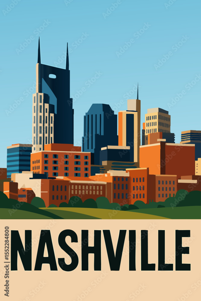 custom made wallpaper toronto digitalNashville Downtown at Dusk