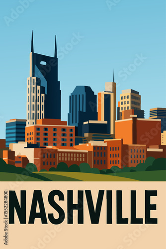 Nashville Downtown at Dusk
