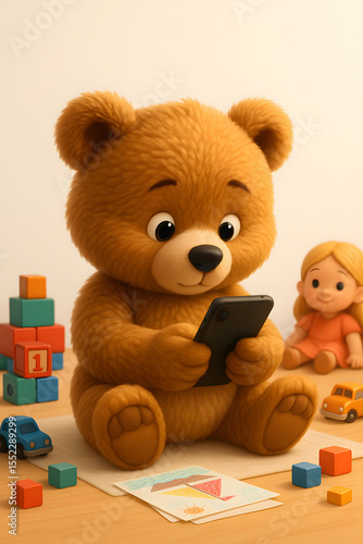 Urso com Celular