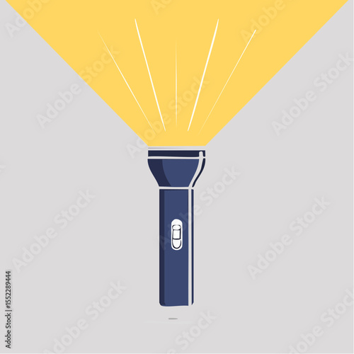 Torche jaune minimaliste pour design de randonnée ou secours