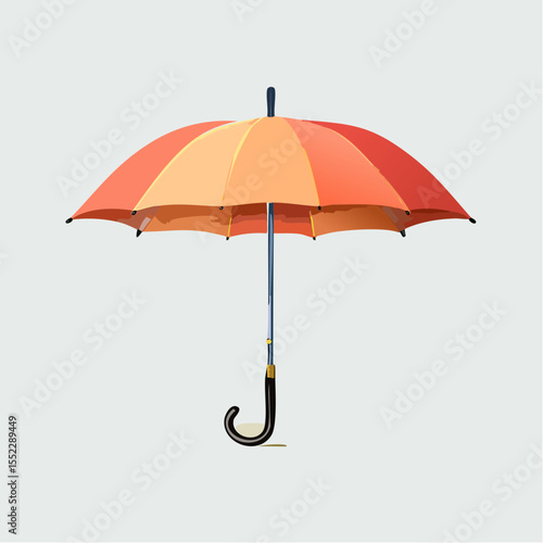 Parapluie rouge stylisé pour design météo ou accessoire visuel