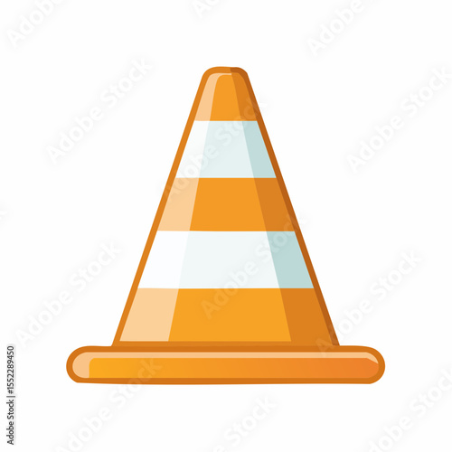 Plot de sécurité de chantier orange vif style géométrique