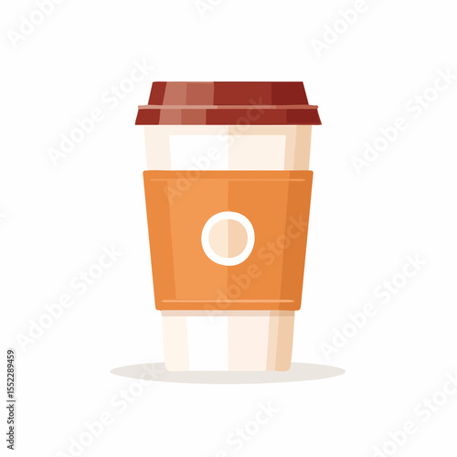 Gobelet de café à emporter moderne et stylisé pour usage digital