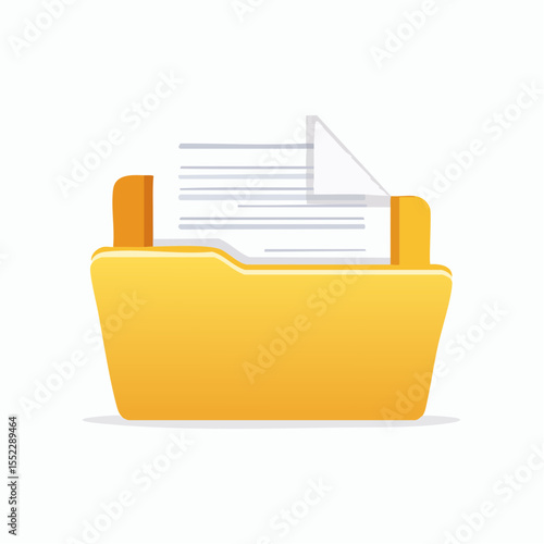 Icône de dossier de fichiers en perspective simple