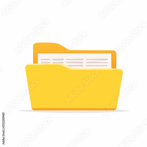 Dossier administratif beige en style isométrique