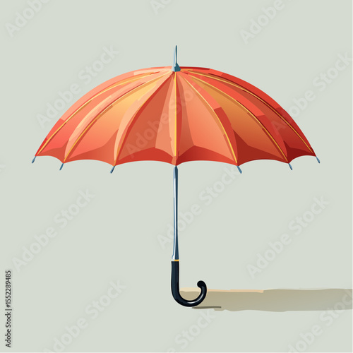 Icône vectorielle de parapluie rouge pour interface utilisateur