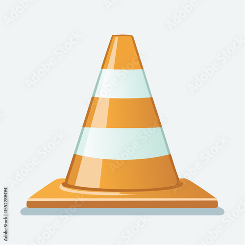 Icône de signalisation de travaux en orange et blanc