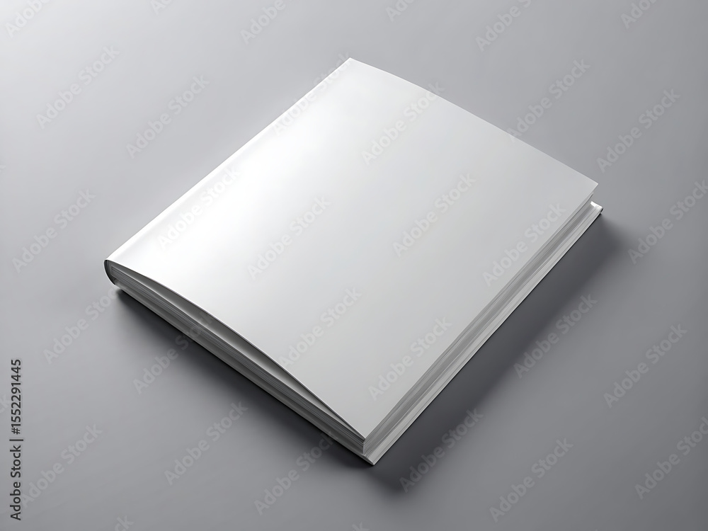 White book mockup isolated on a grey background White book mockup isolated on a grey background