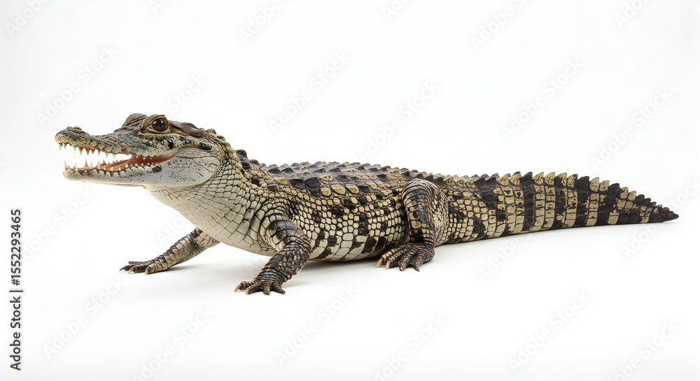 Obraz premium High-resolution PNG image of a caiman isolated on a white transparent background