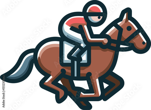 競馬の競走馬のイラスト