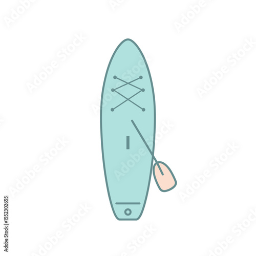 Stand-up Paddleboard - Minimalist Summer Activities Icon Set