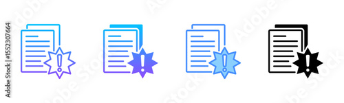 Plagiarism Multi Style Icon Set