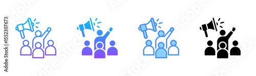 Spectators Multi Style Icon Set