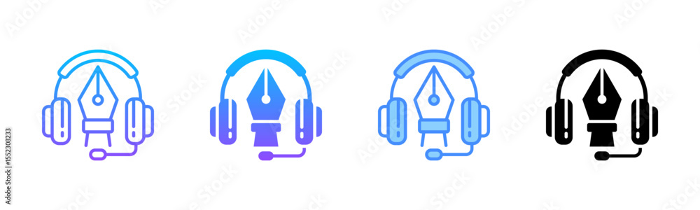 Obraz premium Literary Multi Style Icon Set