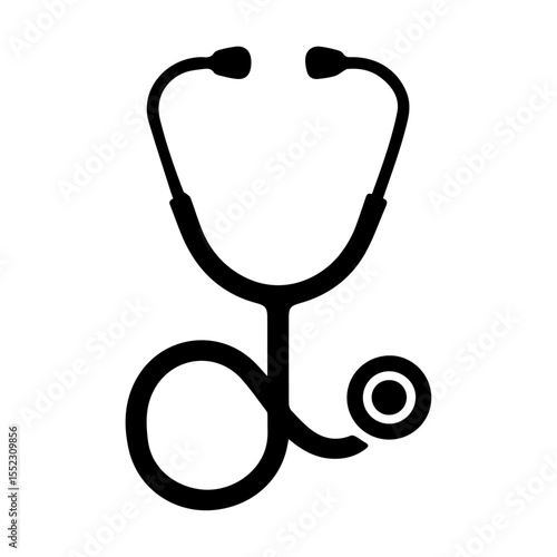 stethoscope on white background