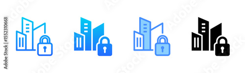 Lock Multi Style Icon Set