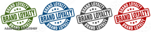 brand loyalty stamp. brand loyalty round stamp set isolated on white background