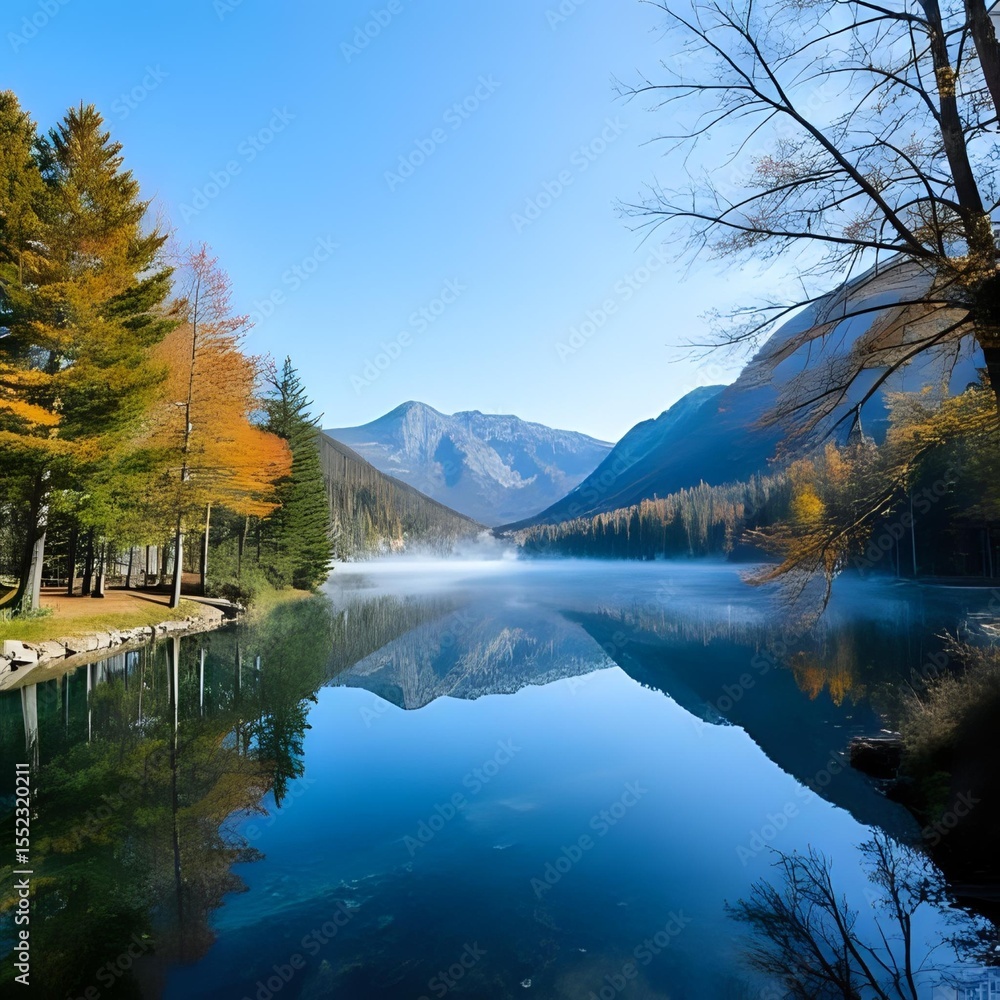 Fototapeta premium lake in autumn