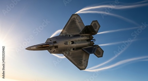 Stealth Fighter Jet in Flight Supersonic Speed and Maneuverability